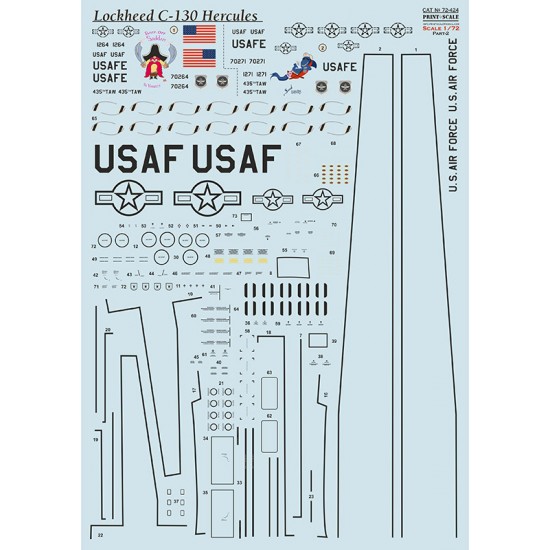 Decals for 1/72 Lockheed C-130 Hercules. Part 2
