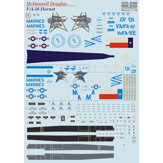 Decals for 1/72 McDonnell Douglas F-18 Hornet Part 4 