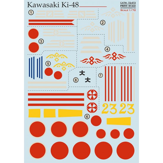 Decals for 1/72 Kawasaki Ki-48