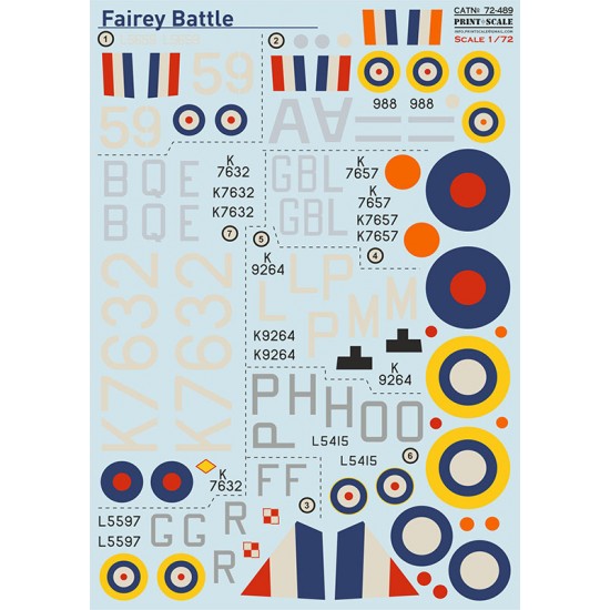 1/72 Fairey Battle Part 2 Decal