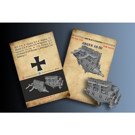 1/32 Argus As III Piston Aircraft Engine
