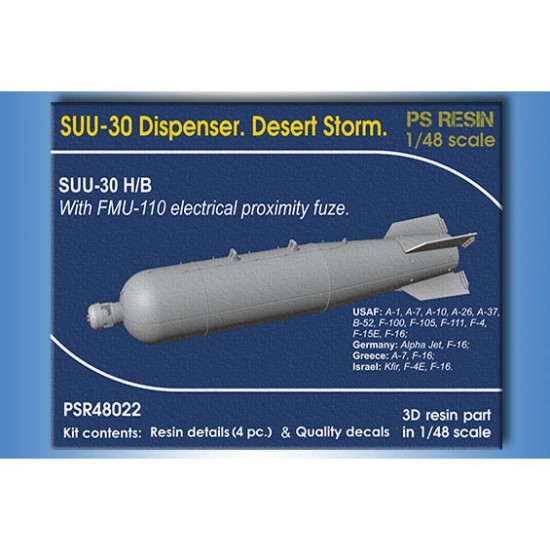 1/48 SUU-30H/B Dispenser w/FMU-110 Electrical Proximity Fuze "Desert Storm" 1991 (4pcs)