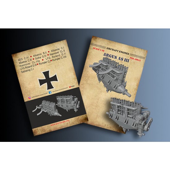 1/48 Argus As III Piston Aircraft Engine