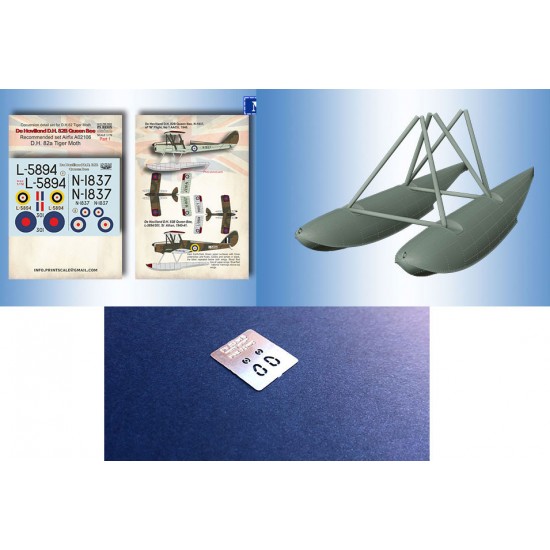 1/72 de Havilland DH 82B Queen Bee Detail Set for Airfix DH82A Tiger Moth kit #04104
