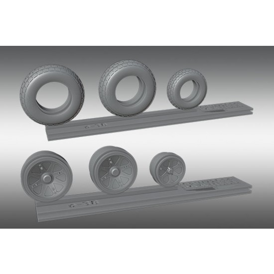 1/72 P-38 Lightning Wheels