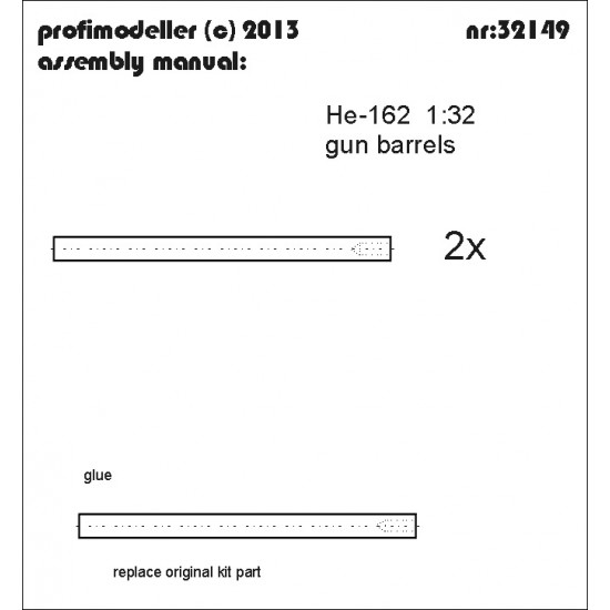 1/32 Heinkel He 162 Gun Barrels for Revell/MPM kits