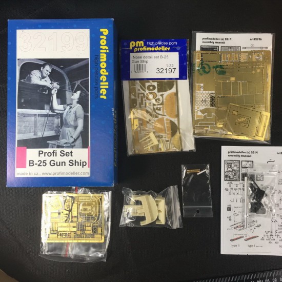 1/32 North American B-25 Mitchell Gun Ship Profi Detail Set for HK Models