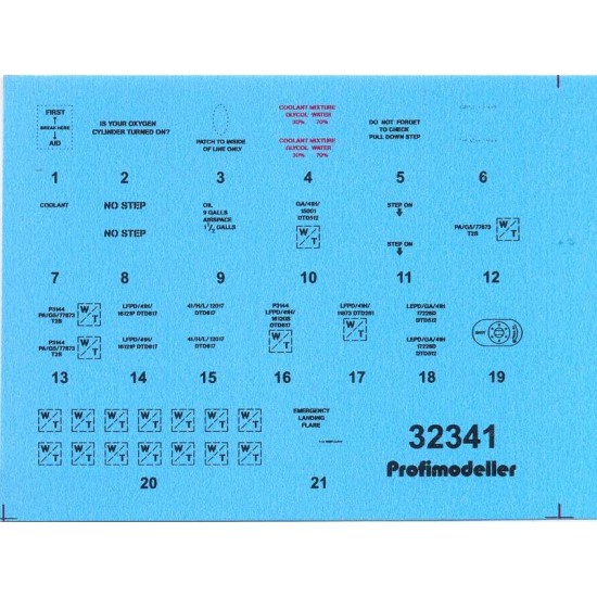 Decal for 1/32 Hawker Hurricaine Stencils