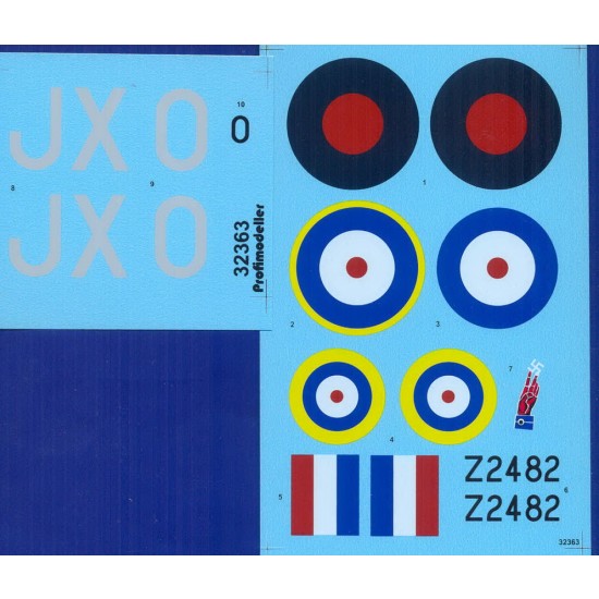 Decal for 1/32 Hawker Hurricaine Z2482
