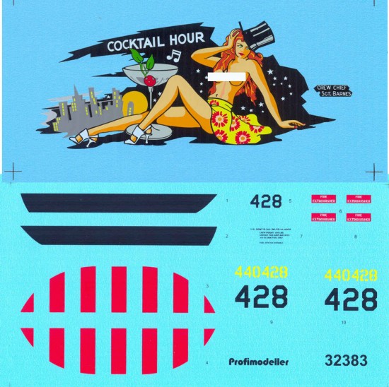 Decals for 1/32 Consolidated B-24 Cocktail Hour 43rd Bomb Group, 64th Sq