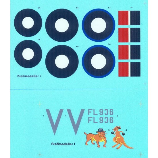 Decals for 1/32 Consolidated B-24 Liberator GR Mk.lll FL936 Ben Hall