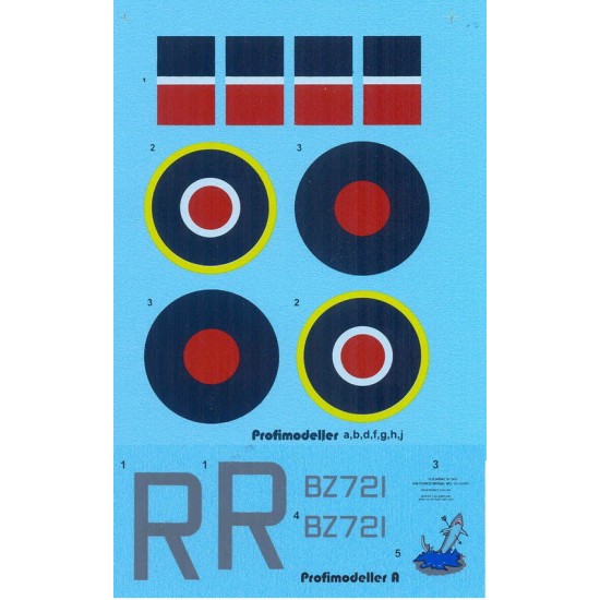 Decals for 1/32 Consolidated B-24 Liberator GR Mk.V BZ721 Terence Bulloch