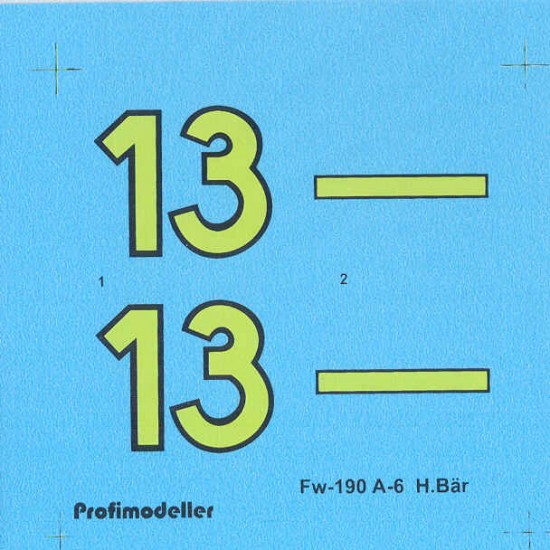 Decals for 1/32 Heinz Bar Focke-Wulf Fw-190 A-6