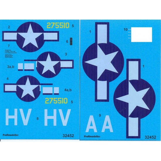 Decals for 1/32 Republic P-47D-11 Thunderbolt 17th 18th Victories March 27 1944