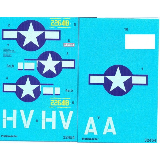Decals for 1/32 Republic P-47D-25-RE Thunderbolt 28 Victories July 1944