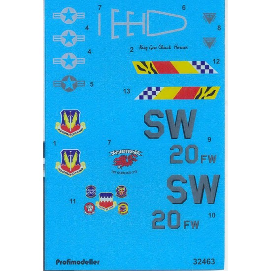 Decals for 1/32 F-16CJ Fighting Falcon (Block 50C) AB Shaw