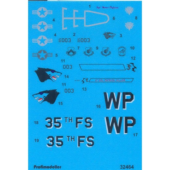 Decals for 1/32 F-16CG Fighting Falcon (Block 40E) AB Kunsan