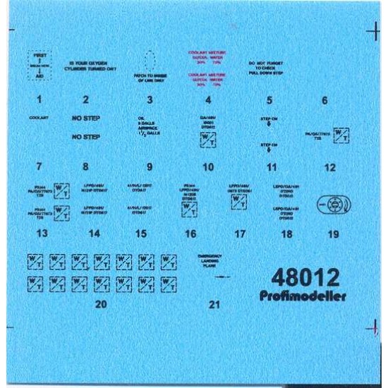 Decal for 1/48 Hawker Hurricane Mk.I Stencils