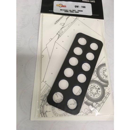 1/35 M3 Grant, Lee, M31 Wheel Mask for Takom kits