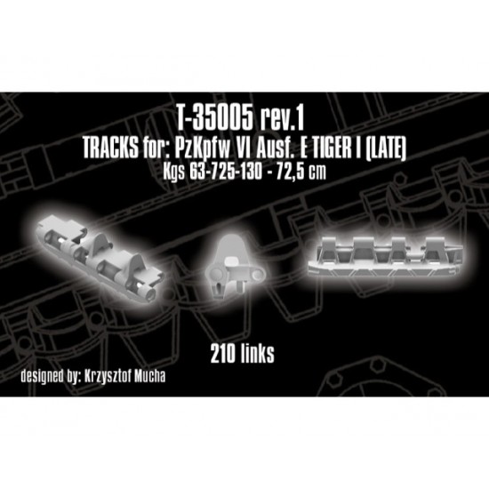 1/35 Tiger I Late 3D-Printed Resin Tracks