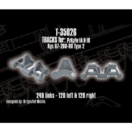 1/35 Tracks for PzKpfw. I Ausf.A & B - Kgs 67-280-90 - type 2