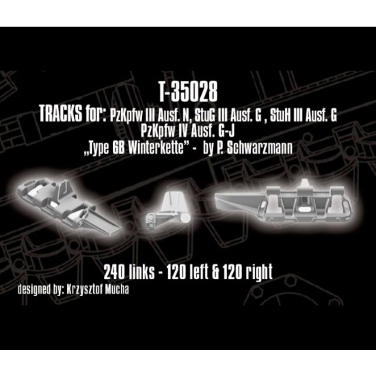 1/35 Tracks for PzKpfw. III Ausf. N StuG III G StuH III G PzKpfw. IV G-J - 6B Winterkette