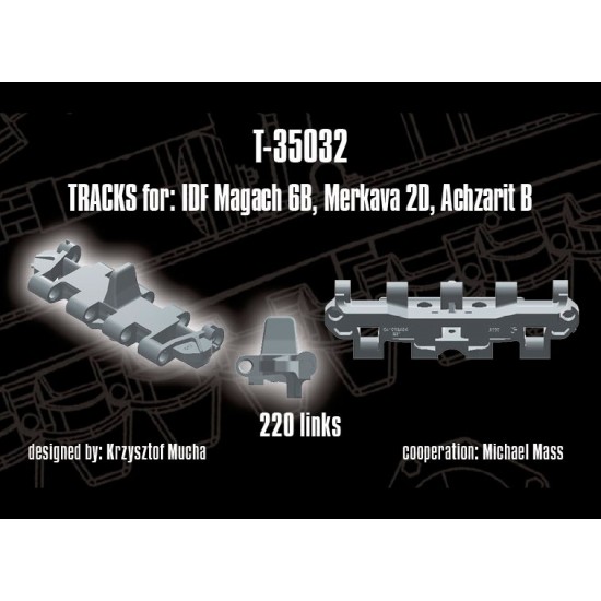 1/35 Tracks for IDF Magach 6B, Merkava 2D, Achzarit B