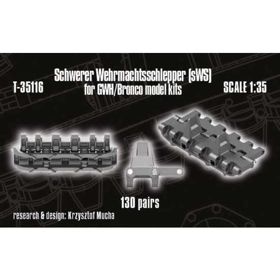1/35 Schwerer Wehrmachtsschlepper (sWS) Tracks for GWH / Bronco kit