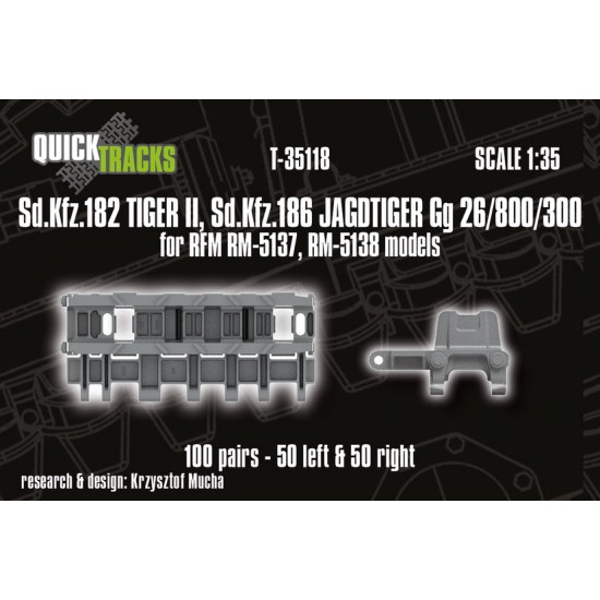 1/35 Sd.Kfz. 182 Tiger II / King Tiger, Sd.Kfz. 186 Jagdtiger Tracks for RFM kit