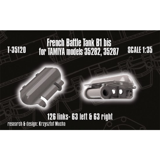 1/35 French Battle Tank B1 bis Track for Tamiya kit
