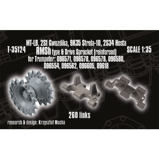 1/35 MT-LB, 2S1 Gvozdika, 9K35 Strela-10, 2S34 Hosta RMSh for Trumpeter kit