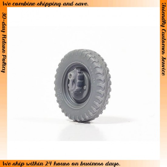 1/35 Kubelwagen Wheels (5pcs w/Off-road Tread Pattern 2) with Wheel Mask