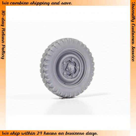 1/35 Schwimmwagen Wheels (5pcs w/Off-road Tread Pattern 2) with Wheel Mask
