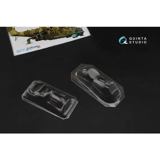 1/72 Mi-24/35 All Bubble-Version Vacuformed Clear Canopy for Zvezda Kit