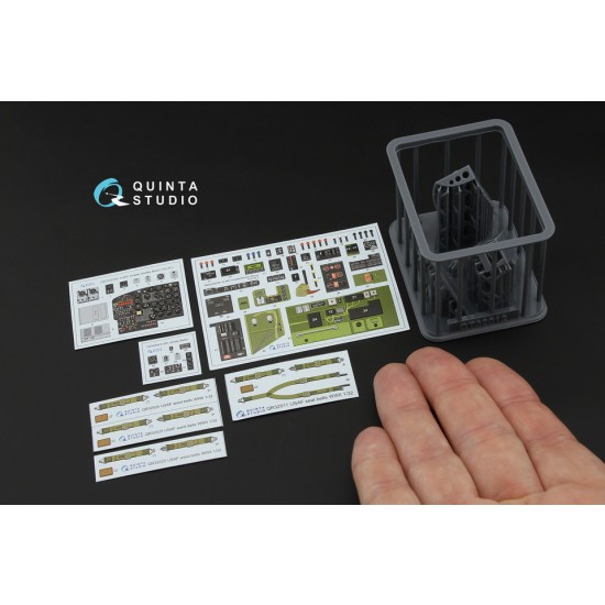1/32 A-26C Invader Interior 3D Decal for Hobby Boss kits (with 3D-printed resin parts)