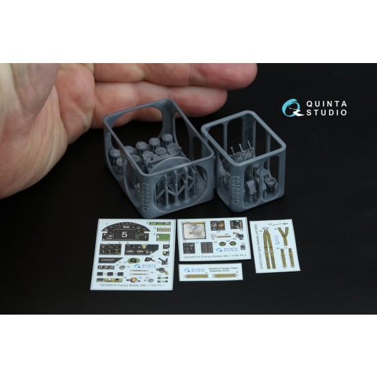 1/48 Fairey Battle Mk.I Interior 3D Decal for Trumpeter (with 3D-printed resin)