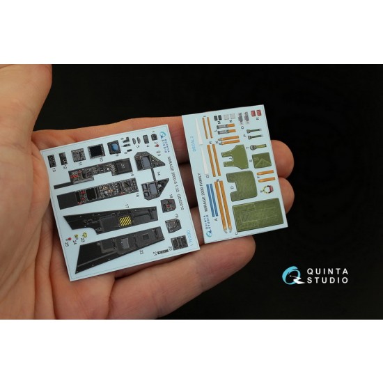 1/32 Mirage 2000-5 Interior Detail Set (on decal paper) for Kitty Hawk Kit