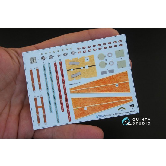 1/32 Fokker Dr.1 3D-Printed & Coloured Interior Decals for Meng kit