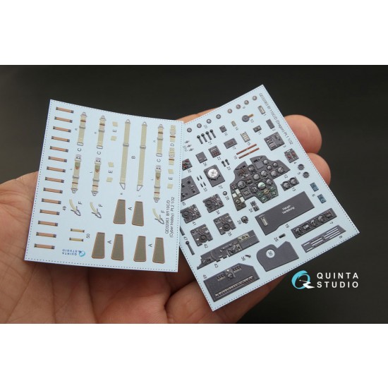 1/32 Bf 110C/D 3D-Printed & Coloured Interior Decals for Dragon kit