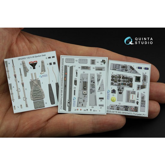 1/32 Mikoyan MiG-29A NATO service Interior Detail Parts for Trumpeter kits