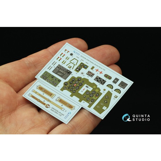 1/32 Mitsubishi J2M3 Raiden Interior 3D Decal for Zoukei Mura kits