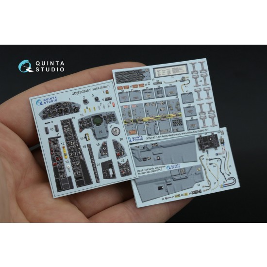 1/32 F-104A Interior 3D Decal for Italeri kits
