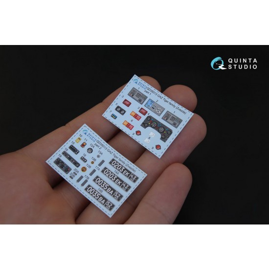1/35 GAZ Tiger family 3D-Printed & Coloured Interior Decals for Zvezda kit
