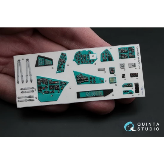 1/48 Mi-24V Interior Detail Set (on decal paper) for Zvezda Kit
