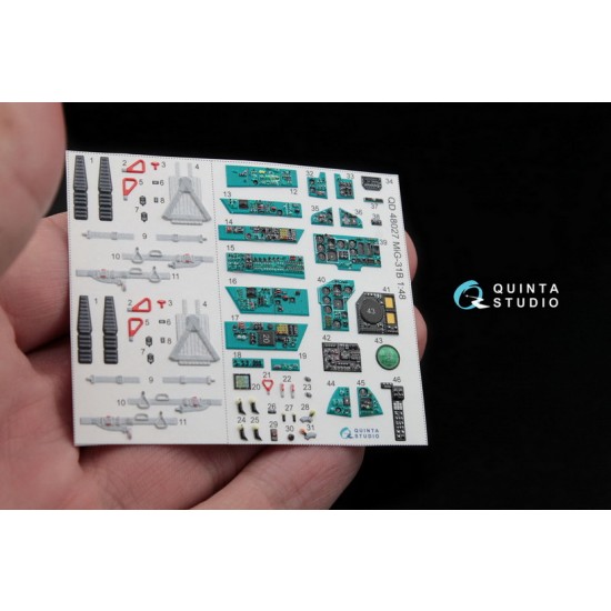 1/48 Mig-31B Interior Detail Set (on decal paper) for AMK Kit