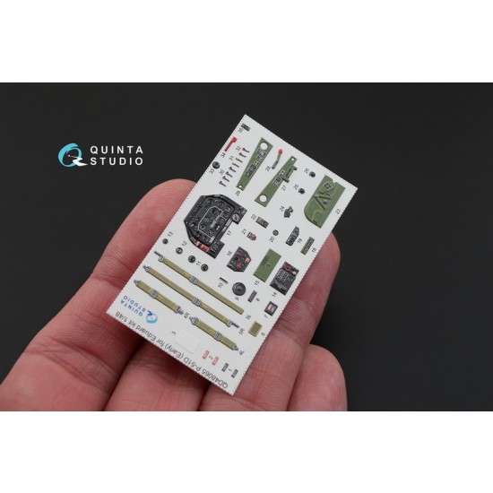 1/48 P-51D Early Interior Detail Set (on decal paper) for Eduard Kit