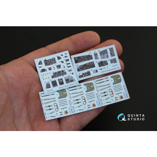 1/48 F-4D Phantom II Early Coloured Interior Decals for Zoukei-Mura SWS