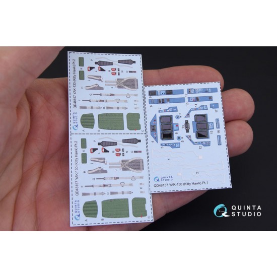 1/48 Yakovlev Yak-130 3D Printed & Coloured Interior Decal Parts for KittyHawk