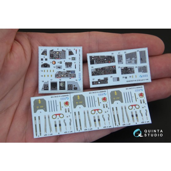 1/48 F-4C Phantom II Coloured Interior Decals for ZM SWS kit