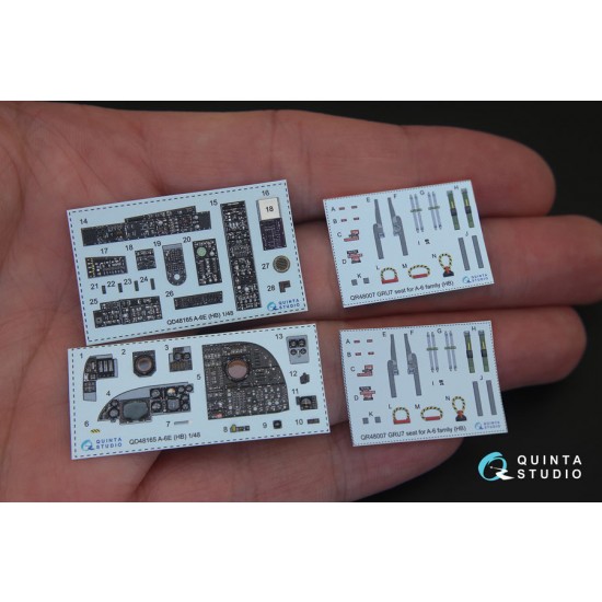 1/48 Grumman A-6E Intruder Coloured Interior Decals for HobbyBoss kit